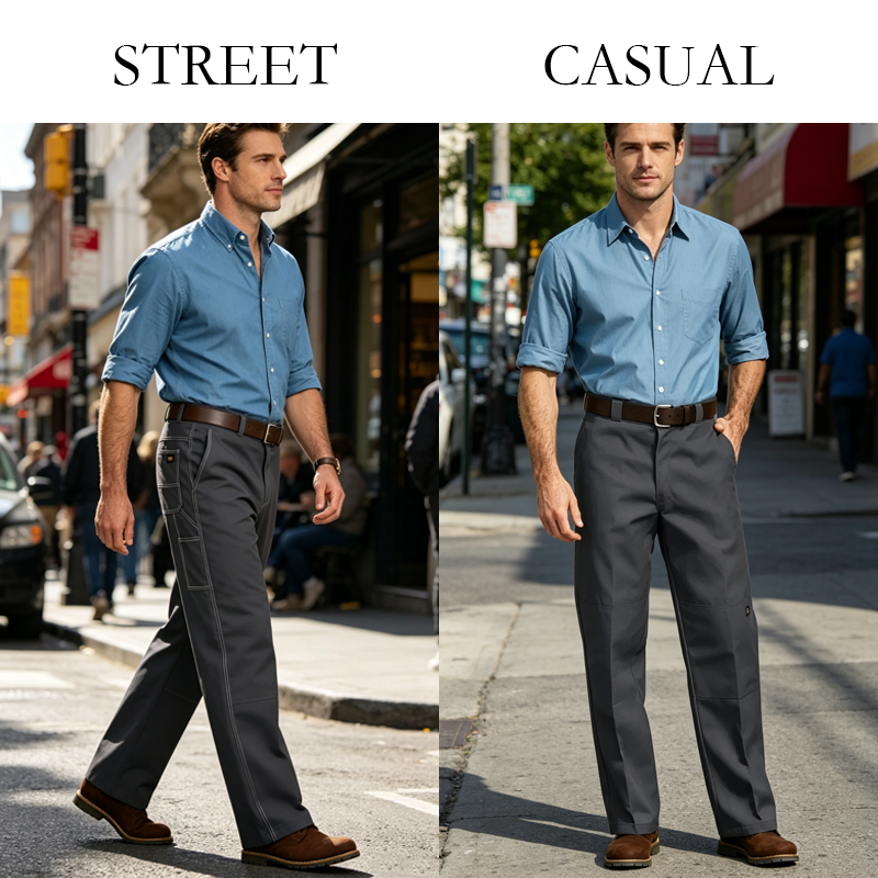 Loose Fit Double Knee Work Pants