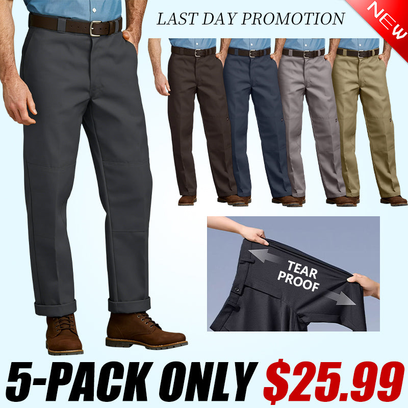 Loose Fit Double Knee Work Pants
