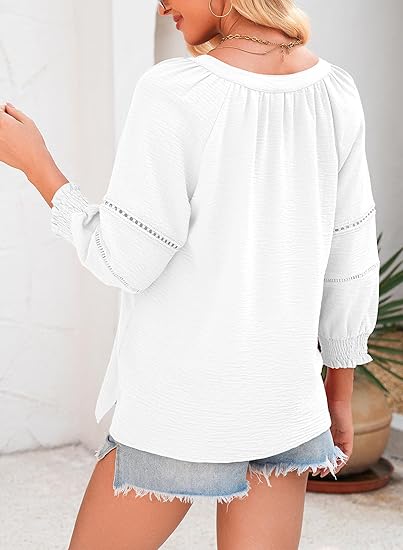 Womens Casual 3/4 Sleeve Tops